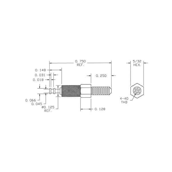 Concord Electronics COMM PTFE INS DOUBLE TURRET TERM, 0.750" LONG, 1125-43-0510-1000 1125-43-0510